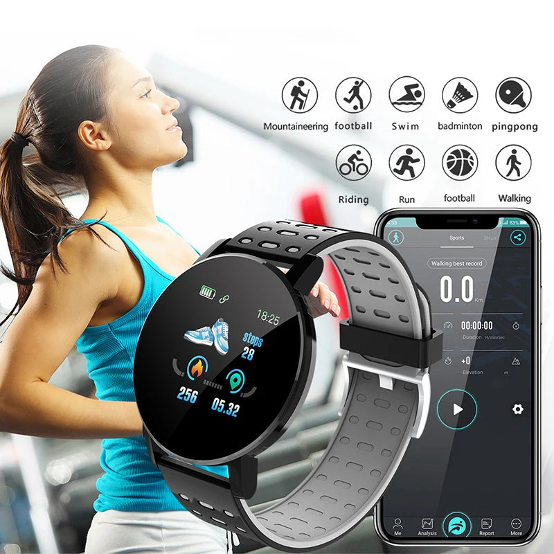 Men Women Heart Rate Monitoring Bluetooth Smartwatch